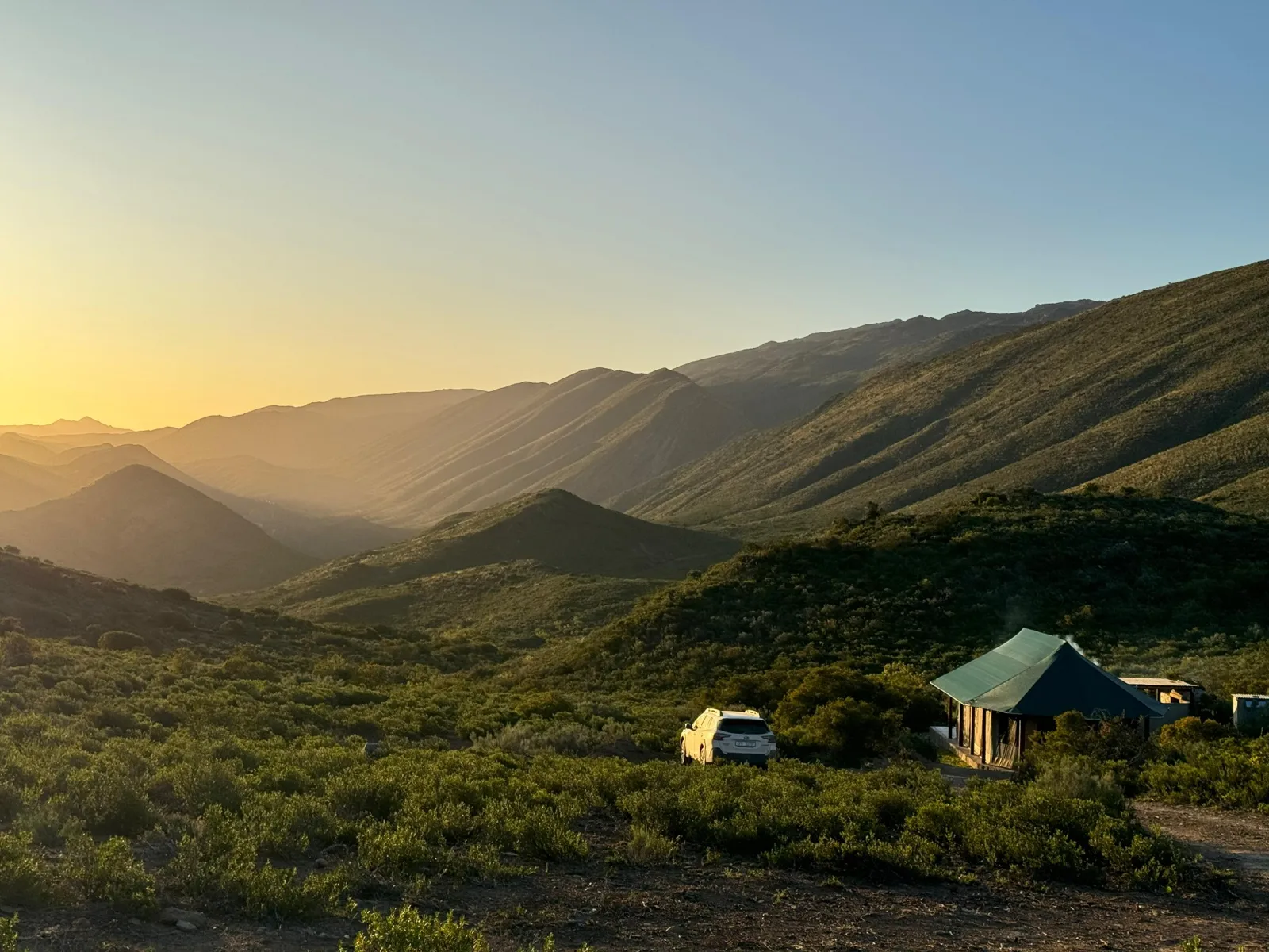 Sunset across Aloeron and the Patatsfontein Valley